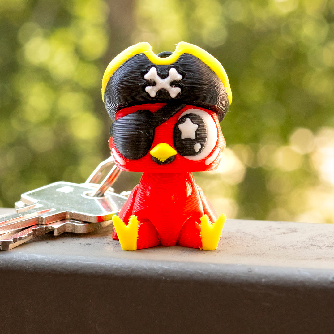 Pirate parrot keychain