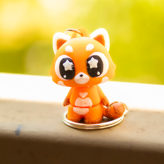 Kawaii red panda keychain