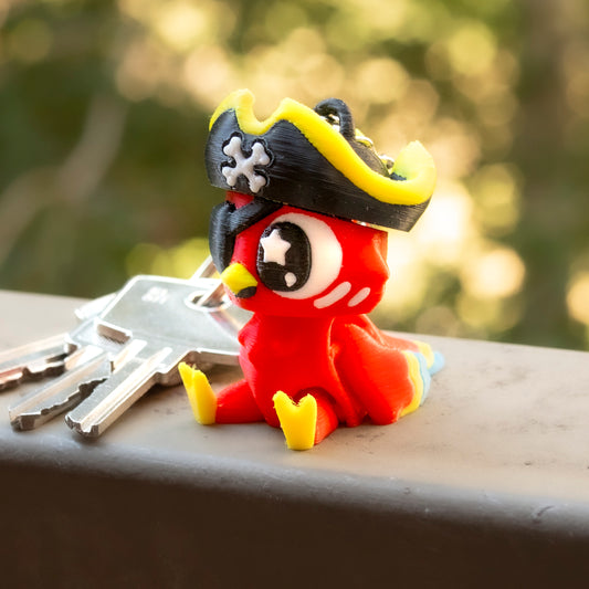 Pirate parrot keychain